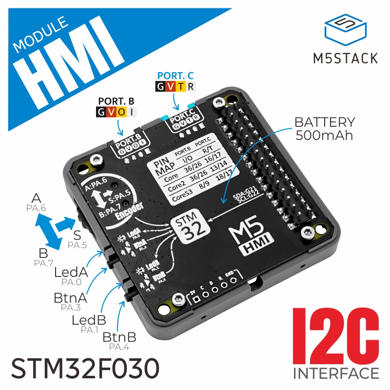 M5Stack - M5Stack 공식 HMI 모듈, 인코더 및