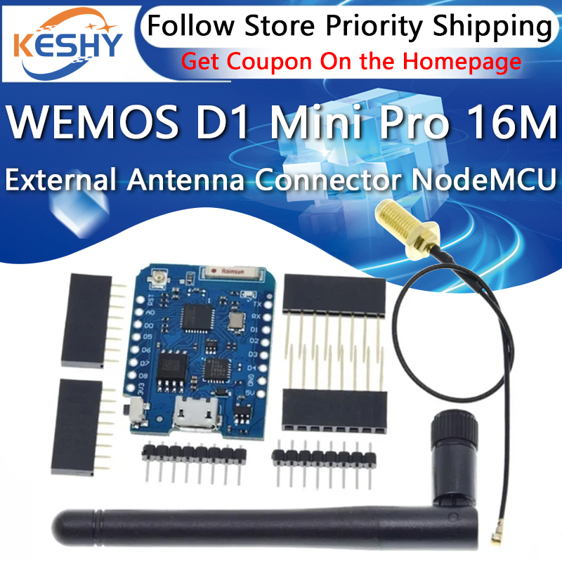 D1 Mini Pro - WEMOS D1 Mini Pro 16M 바이트
