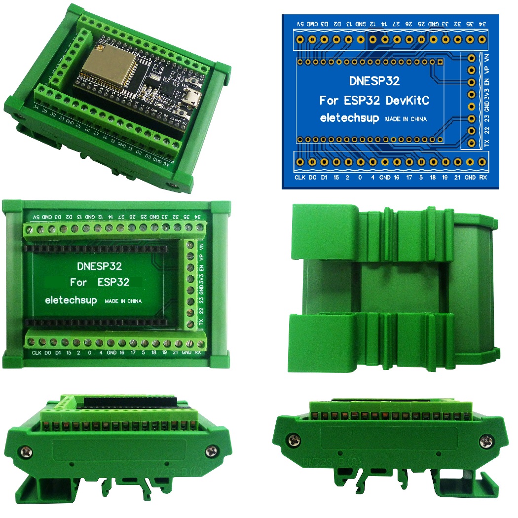 Devkitc - ESP32 DIN 레일 마운트 스크류 터미널