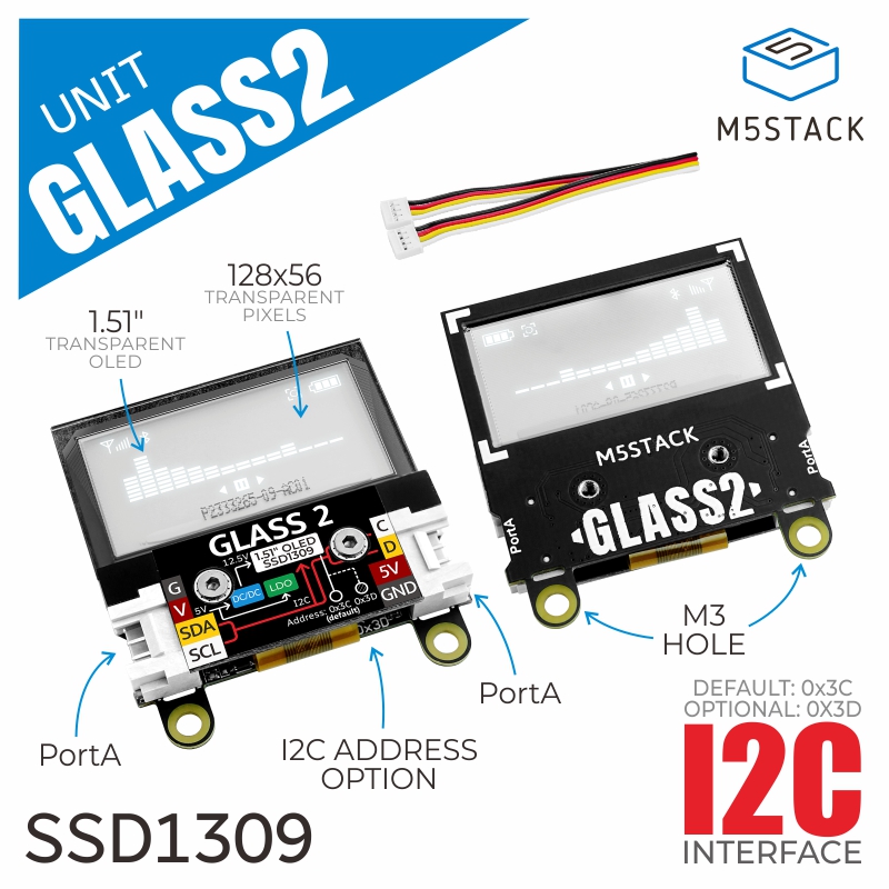 M5Stack Core2 - 1.51인치 투명 OLED를 탑재한 M5Stack 공식