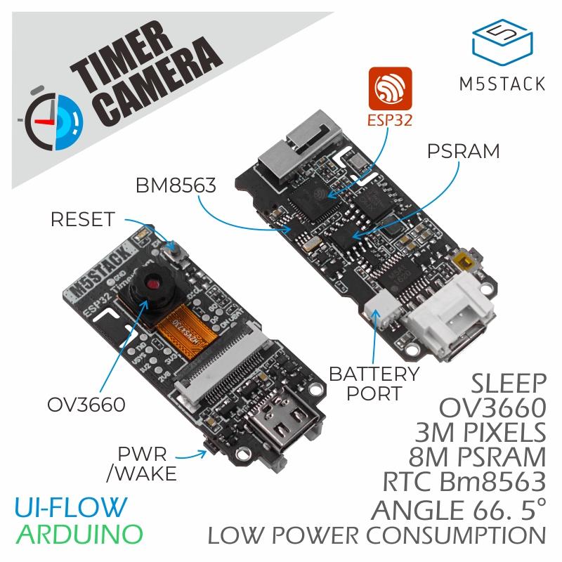 M5Stack - M5Stack 공식 ESP32 PSRAM 타이머 카메라(OV3660)