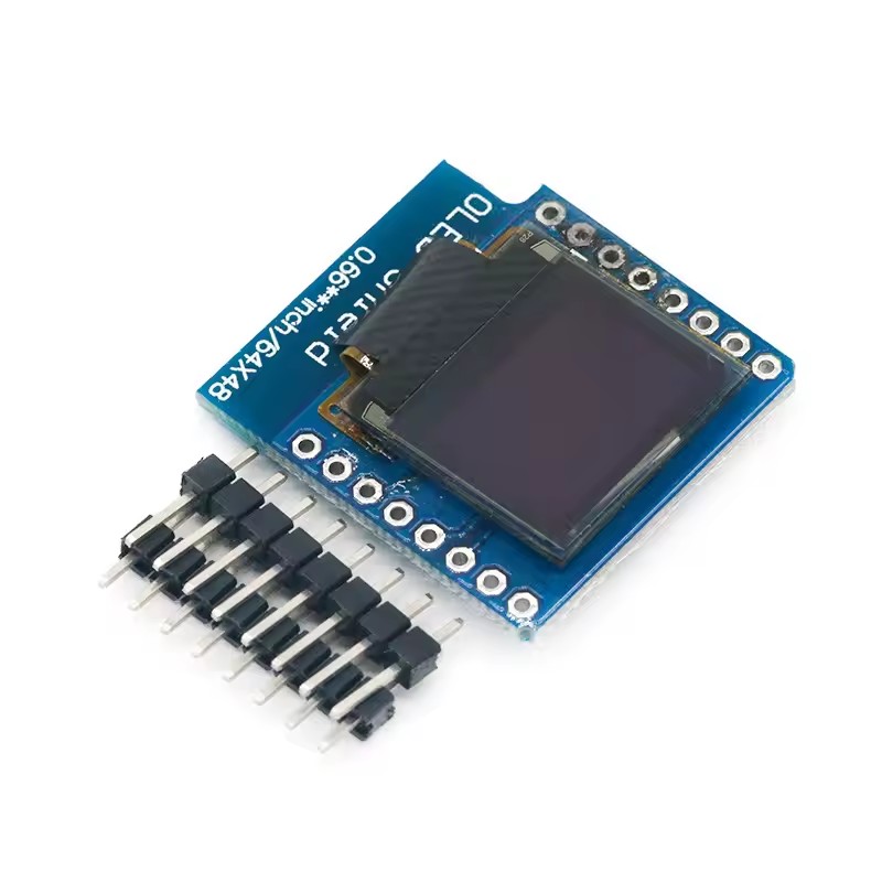 Wemos D1 Mini - 초소형 0.66인치 64x48 SSD1306 I2C OLED