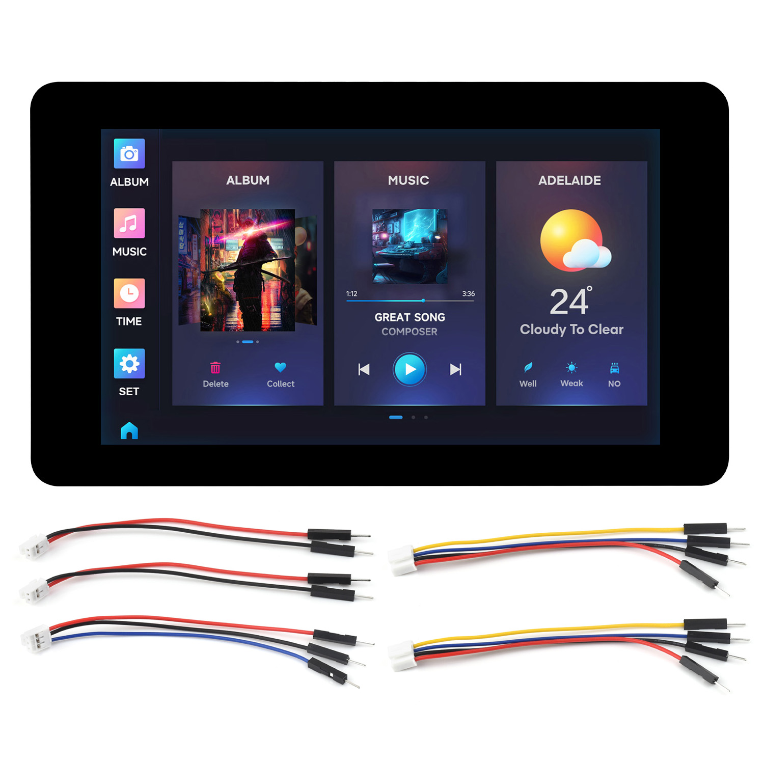 Lolin S3 - Waveshare ESP32-S3 7인치 정전식 디스플레이 개발