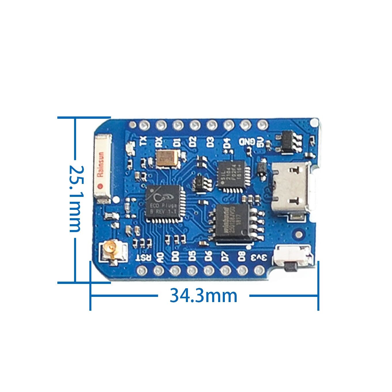 WEMOS D1 미니 프로 외부 안테나 커넥터, Nod - Wemos D1 Mini 리뷰 및 가격