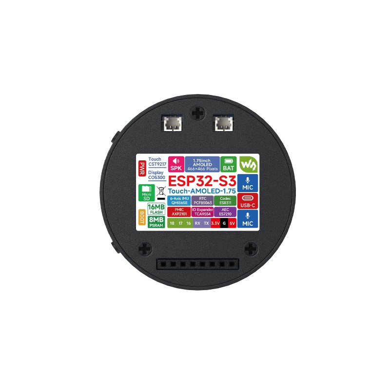 1.75인치 466x466 AMOLED 원형 터치 디스 - Waveshare Esp32 리뷰 및 가격