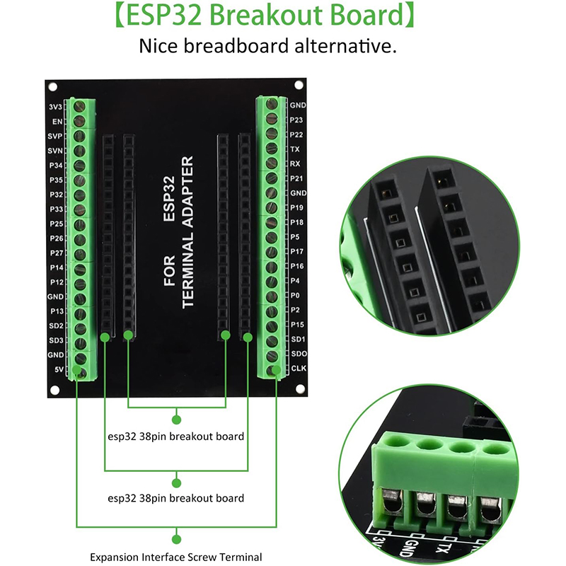 3pcs 38PIN ESP32 브레이크 아웃 보드, A - Nodemcu 32S 리뷰 및 가격
