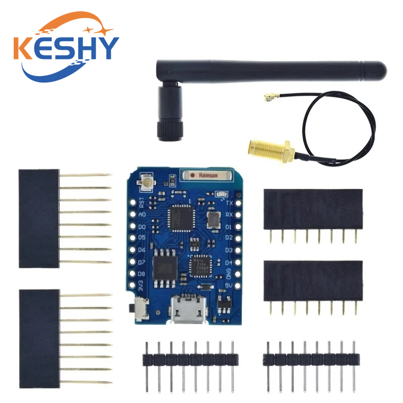 WEMOS D1 Mini Pro 16M 바이트 외부 안 - D1 Mini Pro 리뷰 및 가격
