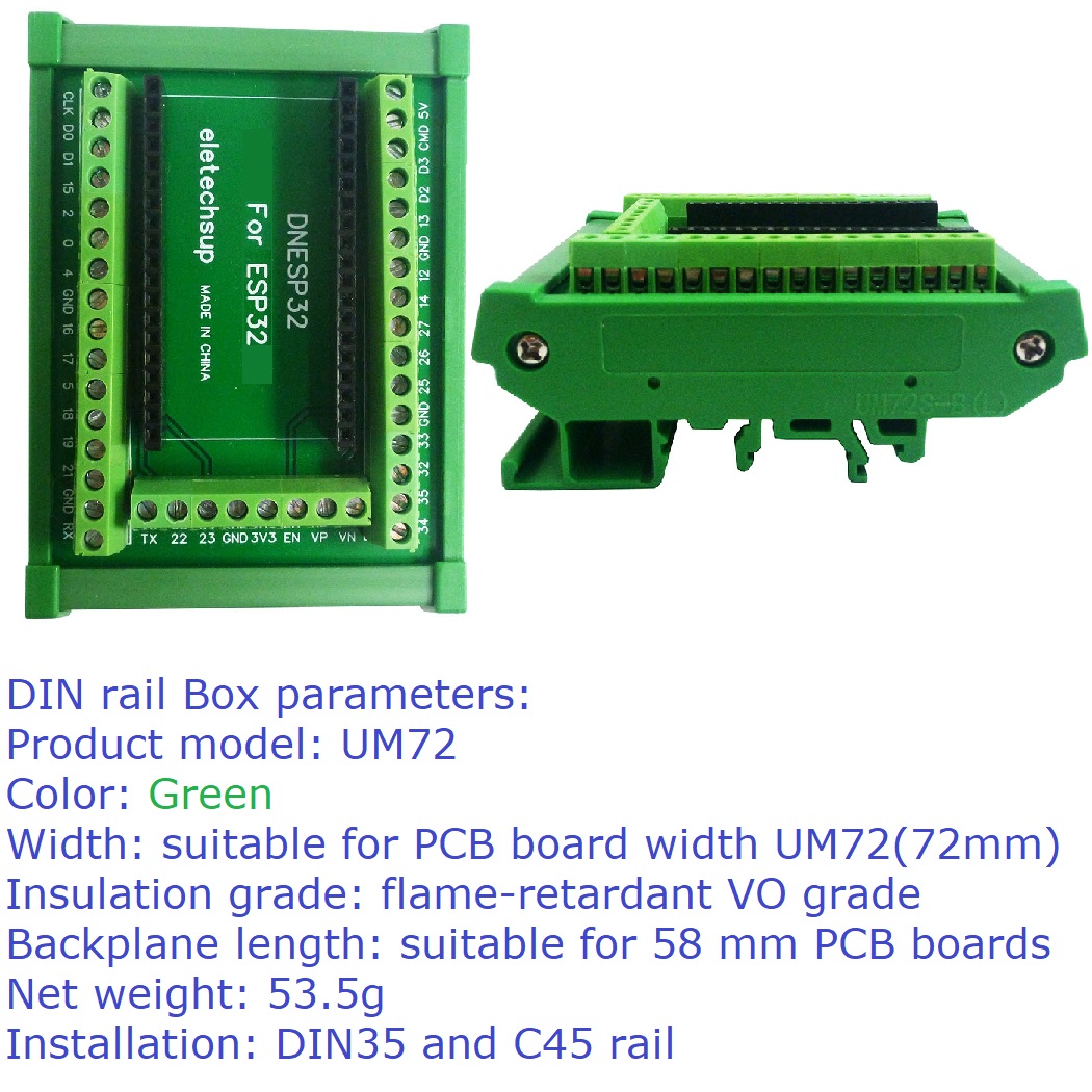 ESP32 DIN 레일 마운트 스크류 터미널 블록 어댑 - Devkitc 리뷰 및 가격