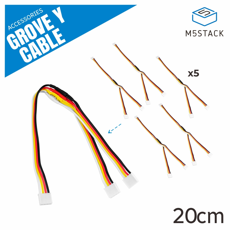 M5Stack 공식 그로브 Y 케이블 20cm(5개) - M5Stack Core2 리뷰 및 가격