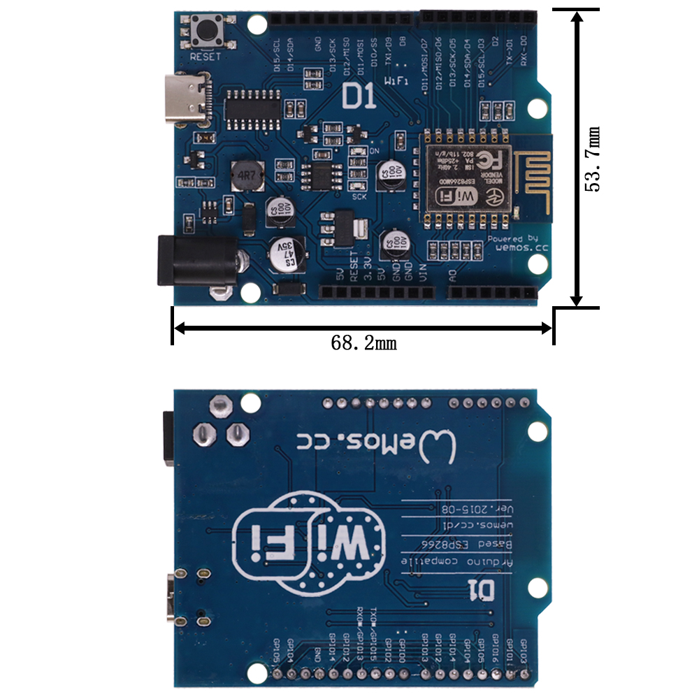 ESP-12E WeMos 스마트 전자 와이파이 개발 보 - Wemos D1 리뷰 및 가격