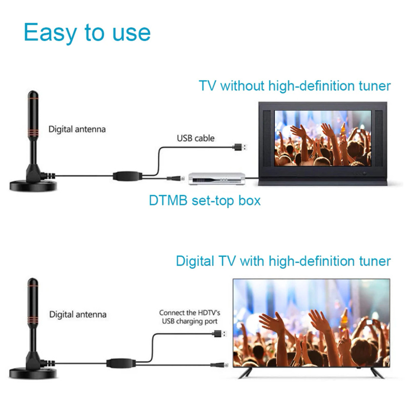 앰프 DVB-T2 빠른 응답 실내 야외 안테나 휴대용  - Devkitc 리뷰 및 가격