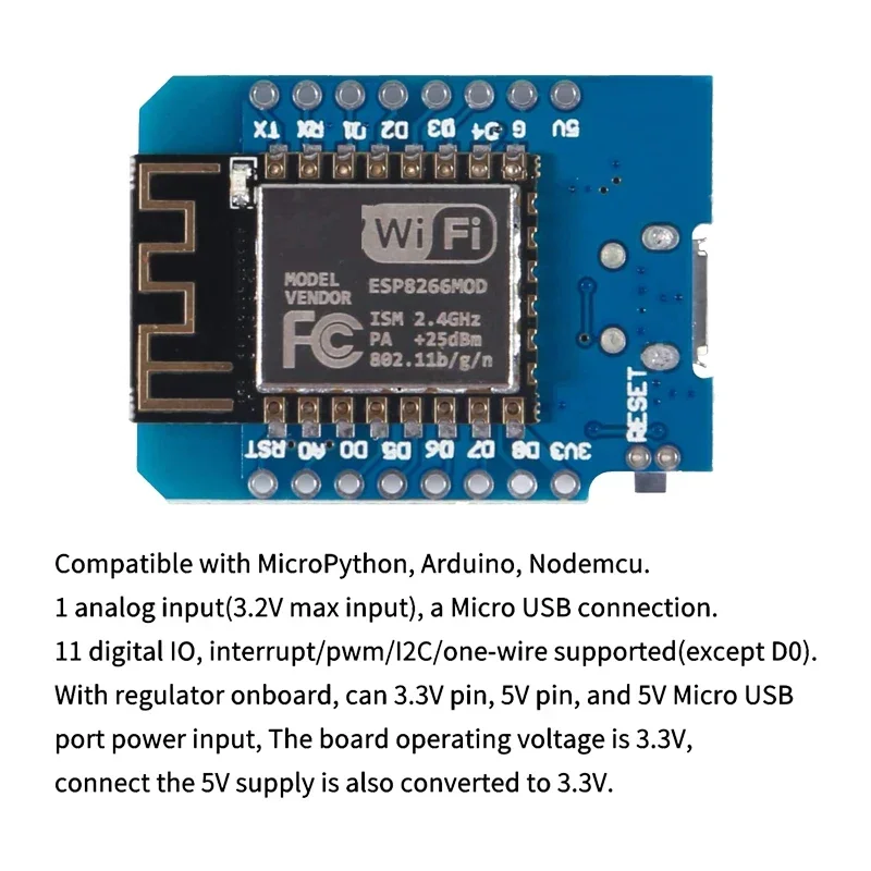 10개 WeMos D1 Mini Pro V3.0 Nod - D1 Mini Pro 리뷰 및 가격