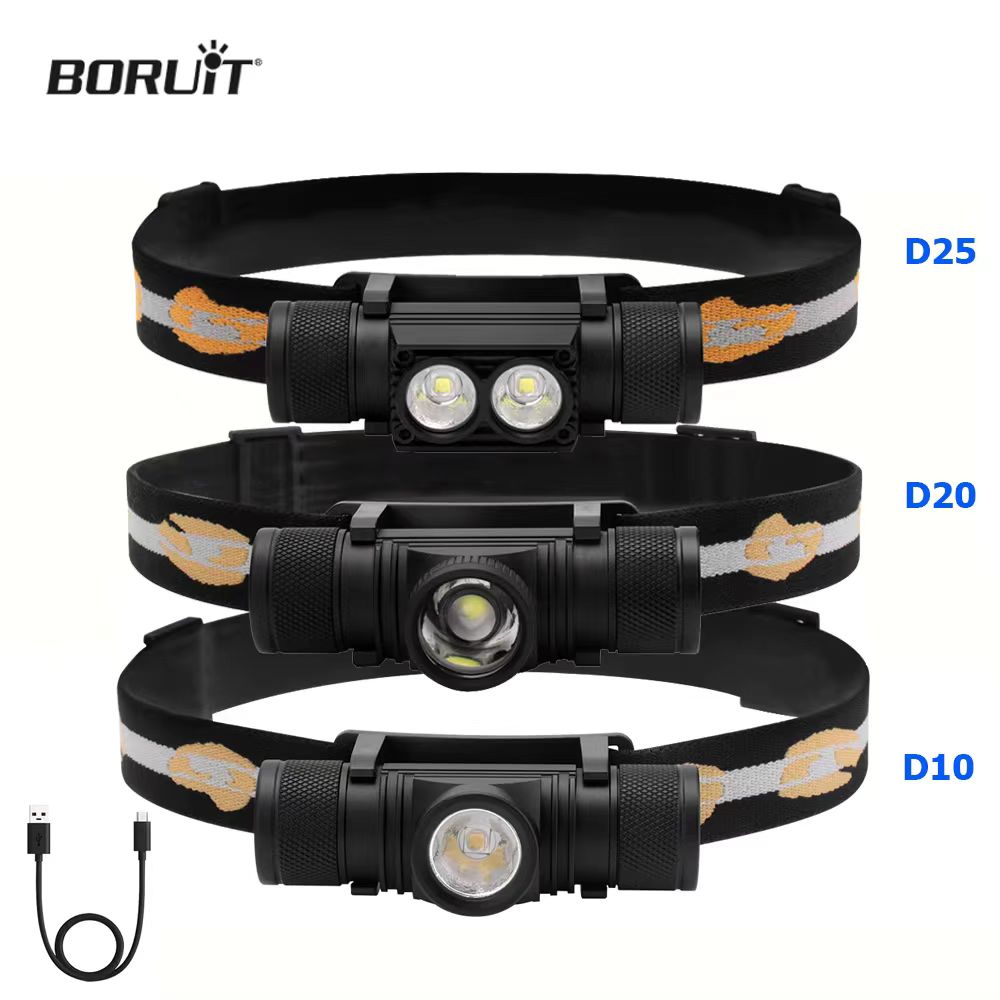BORUiT 강력한 LED 헤드램프, 18650 배터리 - Lolin D32 리뷰 및 가격